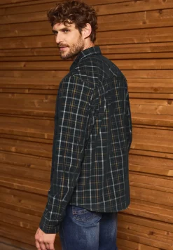 Chemise à carreaux en velours côtelé