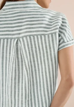 Chemise-chemise Dropped Shoulder en lin