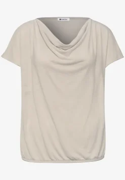 Chemise dropped shoulder avec cascade sur le devant