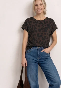 Chemise dropped shoulder à motifs
