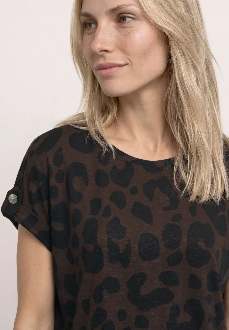 Chemise dropped shoulder à motifs