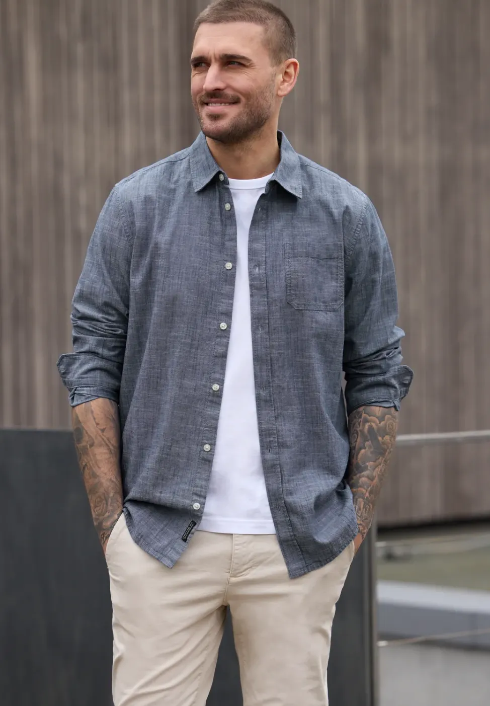 Chemise en chambray