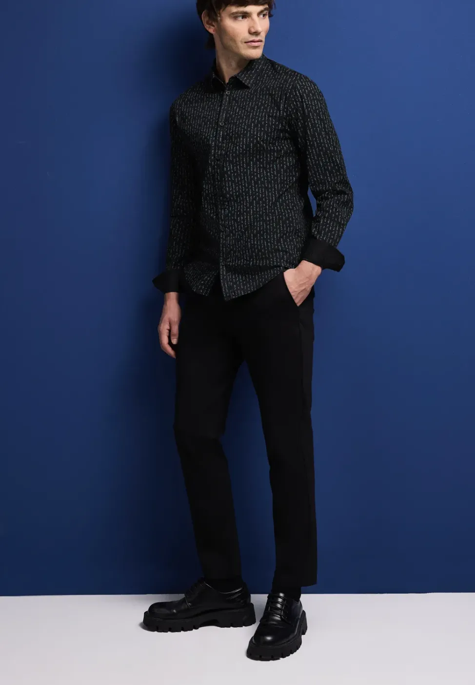 Chemise en popeline imprimée