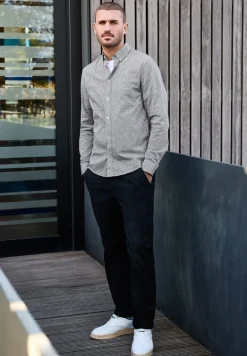 Chemise en popeline à motifs