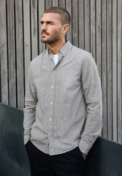 Chemise en popeline à motifs