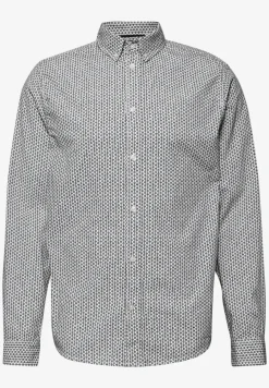 Chemise en popeline à motifs