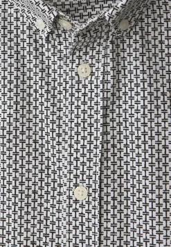 Chemise en popeline à motifs