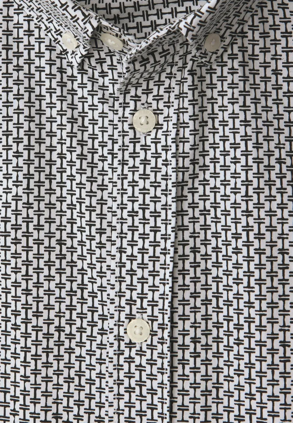 Chemise en popeline à motifs