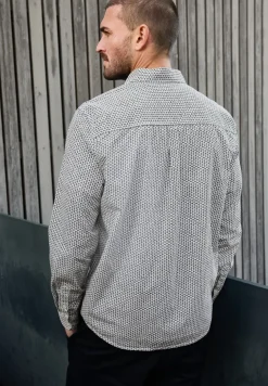 Chemise en popeline à motifs