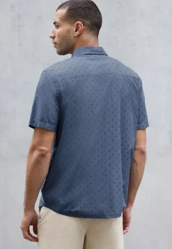 Chemise en popeline à motifs