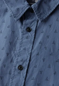 Chemise en popeline à motifs
