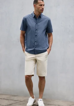 Chemise en popeline à motifs