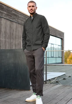 Chemise en popeline à motifs