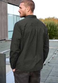 Chemise en popeline à motifs