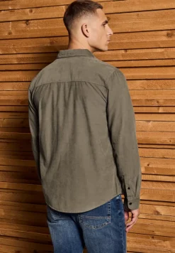 Chemise en velours côtelé doux