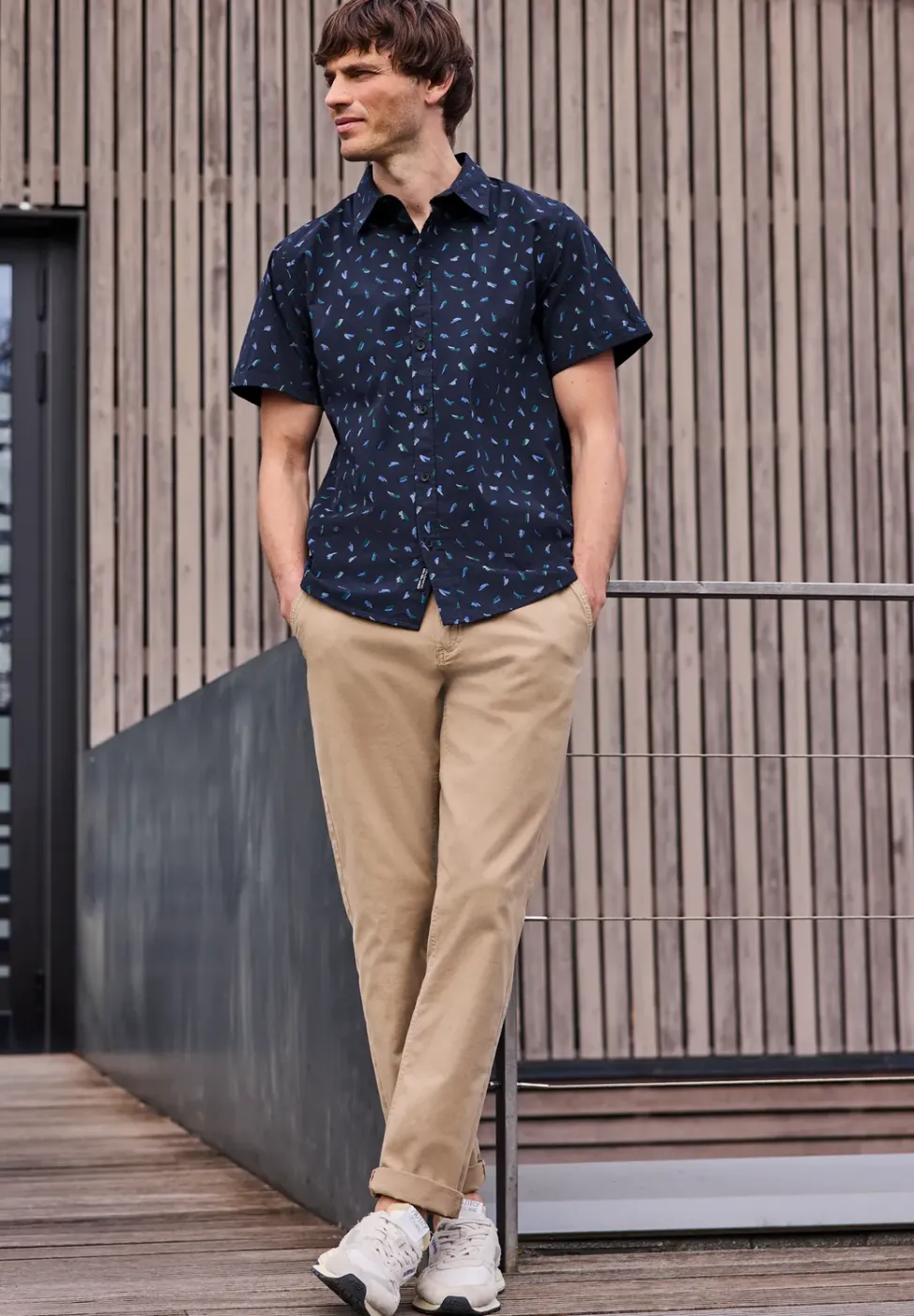 Chemise à manches courtes avec imprimé allover