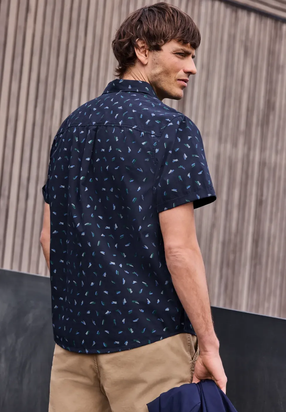 Chemise à manches courtes avec imprimé allover
