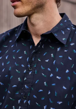 Chemise à manches courtes avec imprimé allover