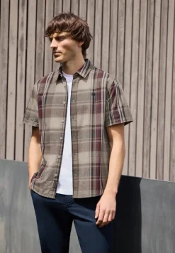 Chemise à manches courtes avec motif à carreaux