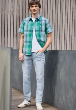 Chemise à manches courtes avec motif à carreaux