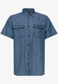 Chemise à manches courtes en denim