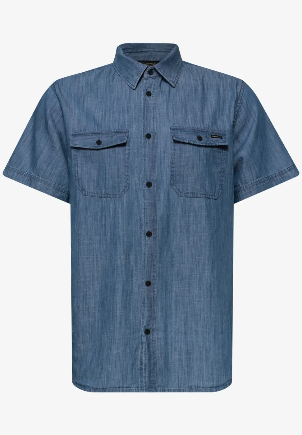 Chemise à manches courtes en denim