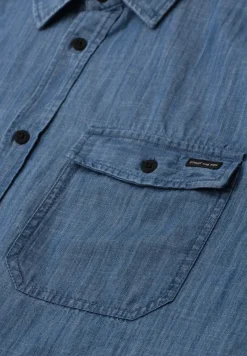 Chemise à manches courtes en denim