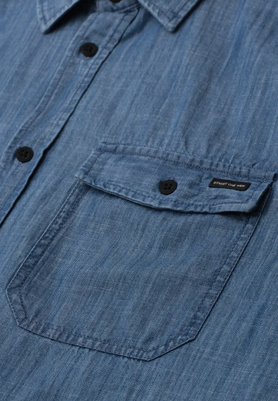 Chemise à manches courtes en denim
