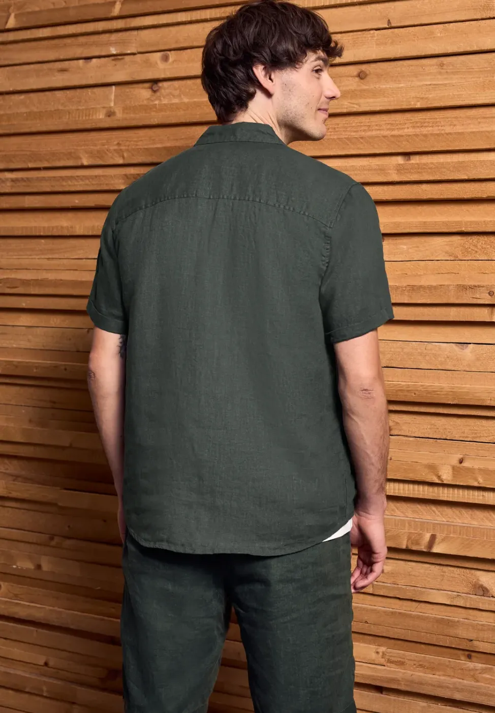 Chemise à manches courtes en lin