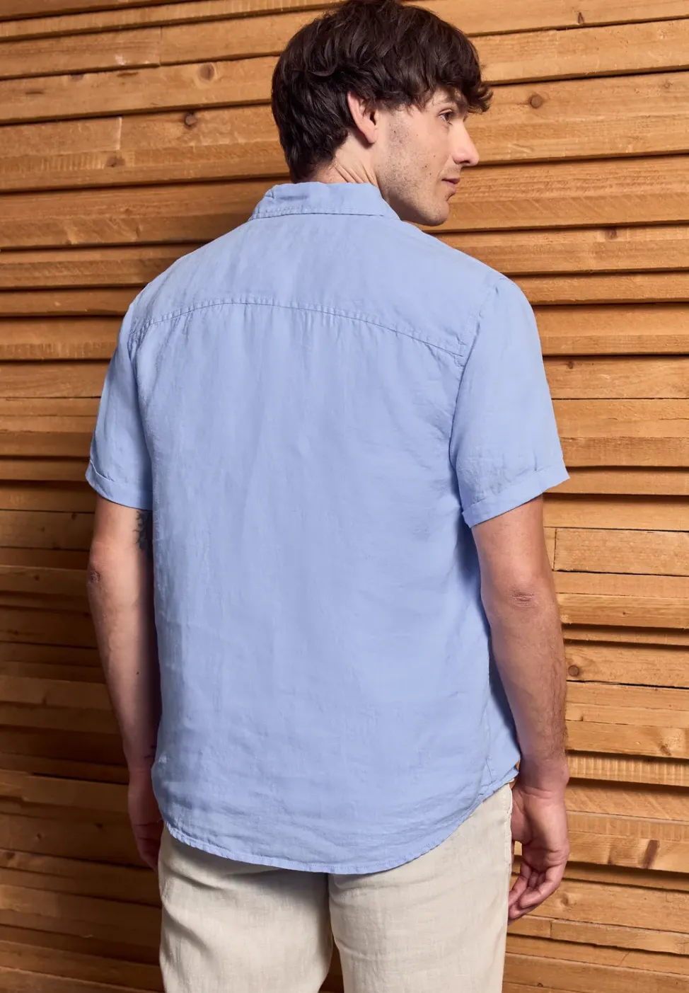 Chemise à manches courtes en lin