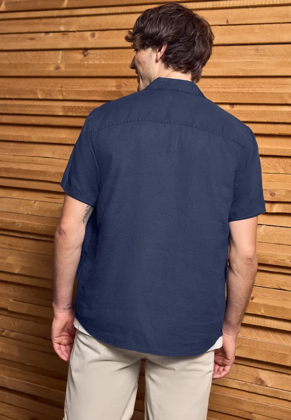Chemise à manches courtes en lin
