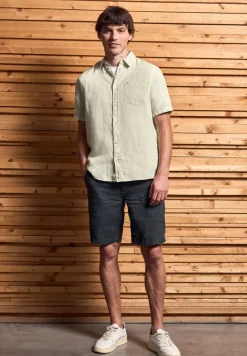 Chemise à manches courtes en lin