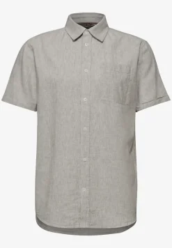 Chemise à manches courtes en lin mélangé