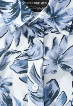 Chemise manches courtes en popeline imprimée