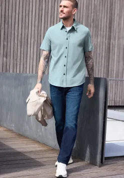 Chemise à manches courtes en qualité piquée