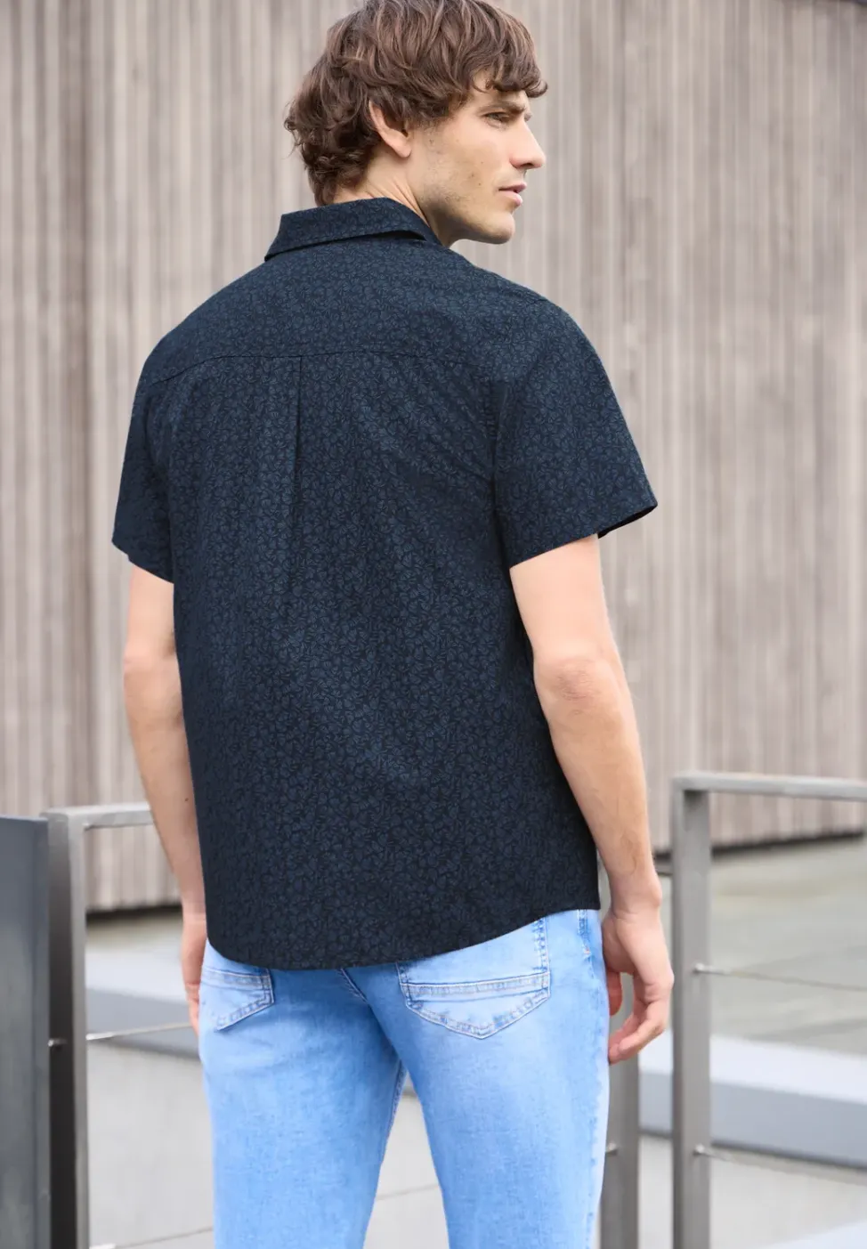 Chemise à manches courtes en qualité popeline