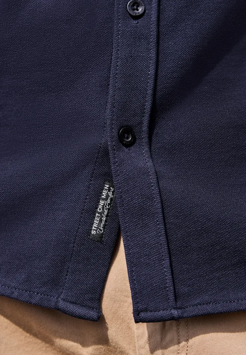 Chemise à manches courtes en qualité piquée