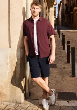 Chemise à manches courtes en qualité piquée
