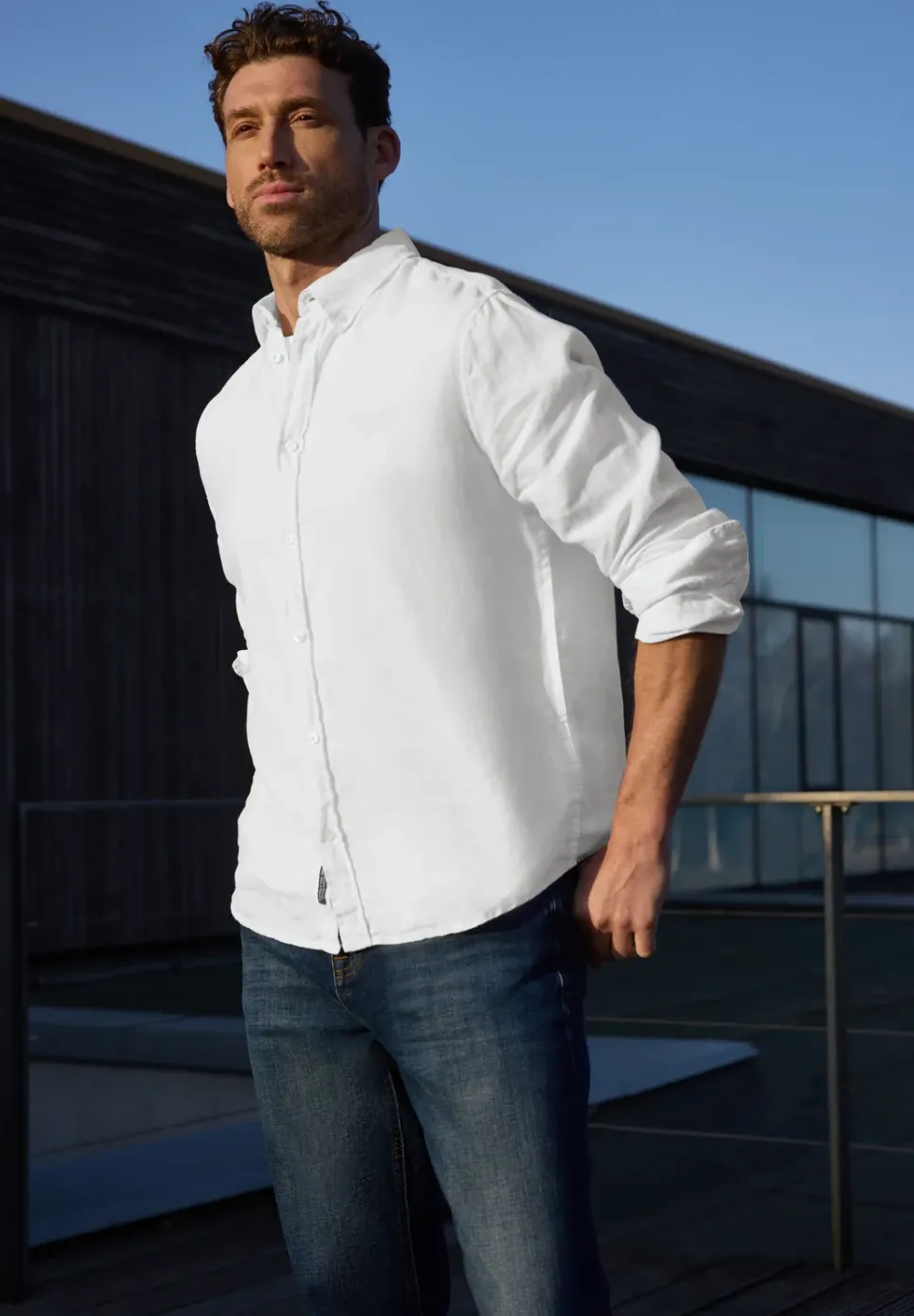 Chemise à manches longues en lin
