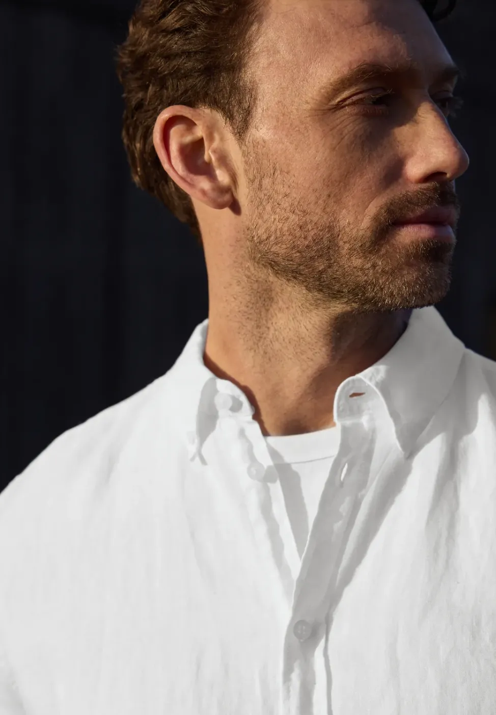 Chemise à manches longues en lin