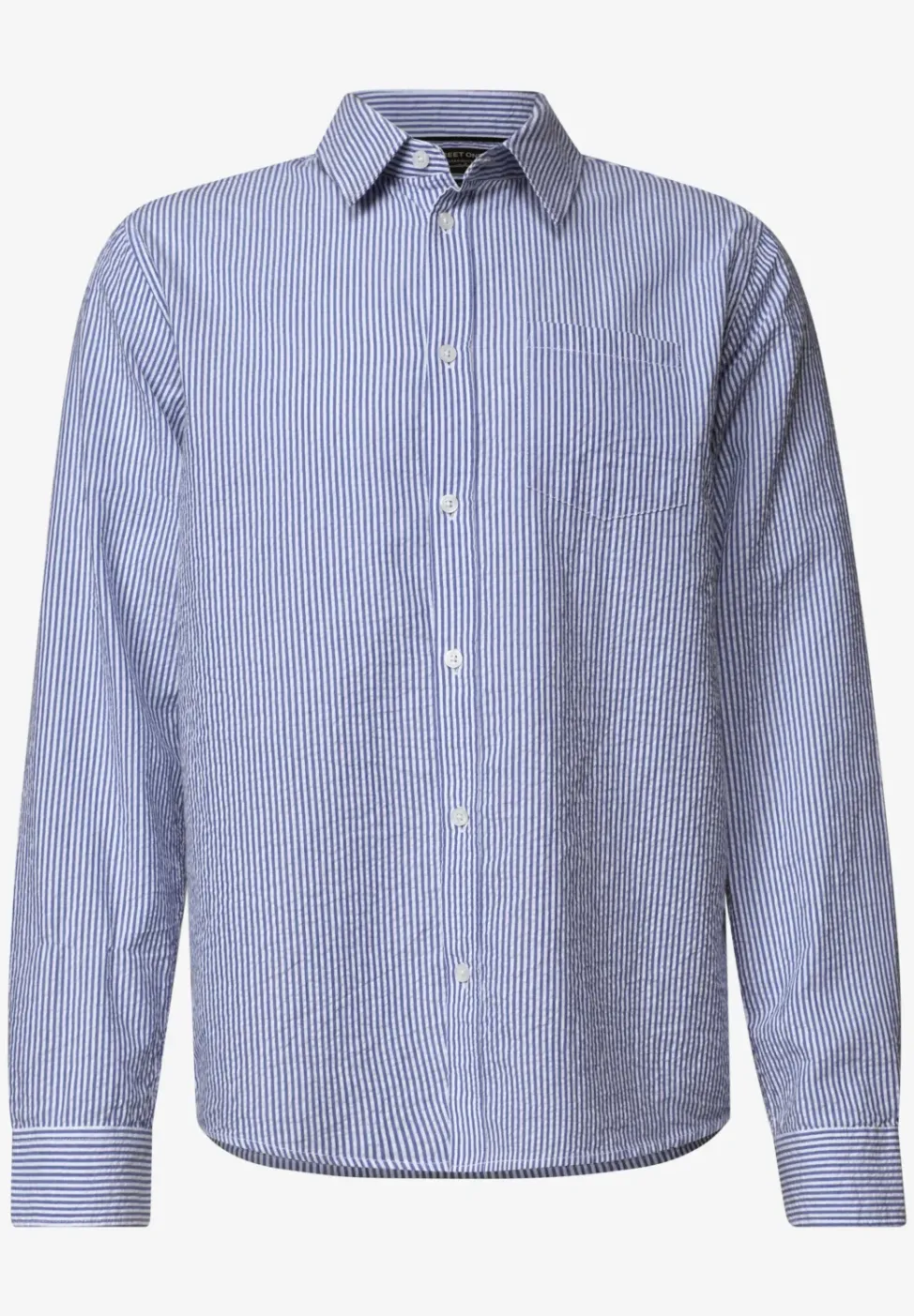 Chemise manches longues en seersucker