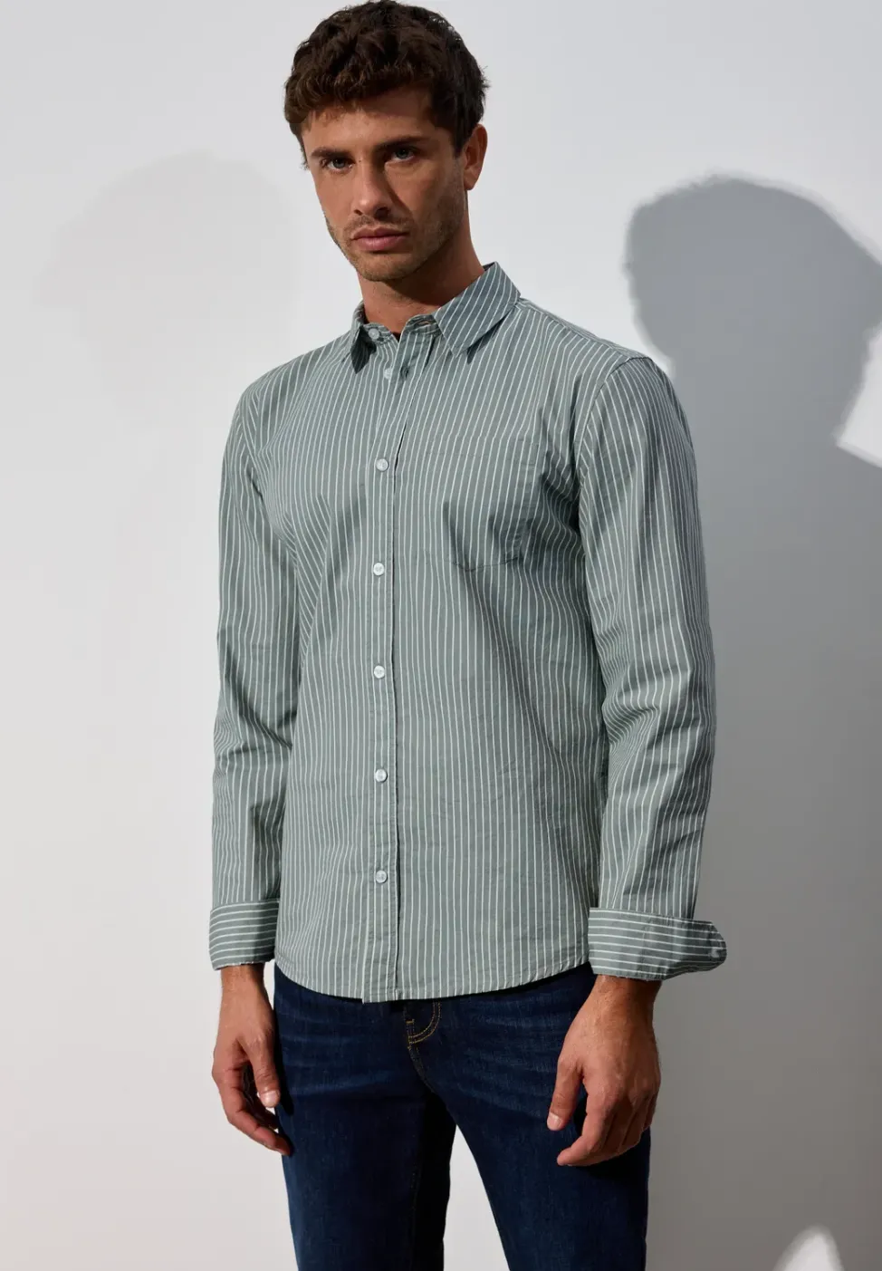 Chemise à rayures slim fit