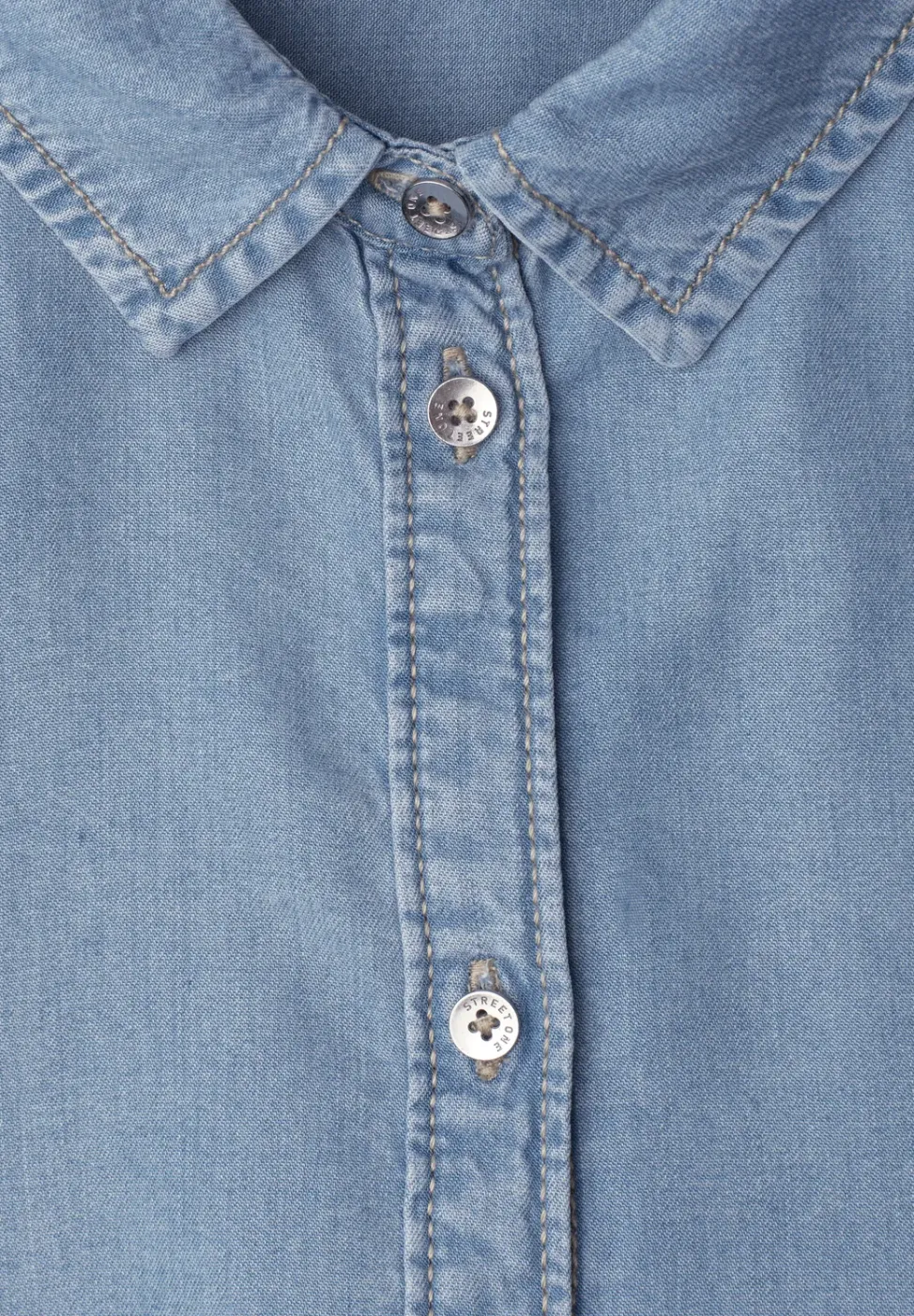 Chemisier à manches 3/4 en look denim