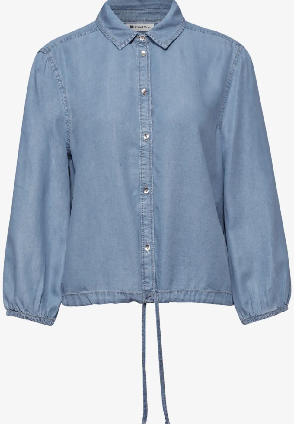 Chemisier à manches 3/4 en look denim