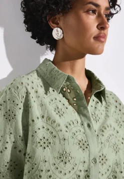 Chemisier avec broderie ajourée