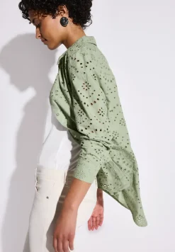 Chemisier avec broderie ajourée