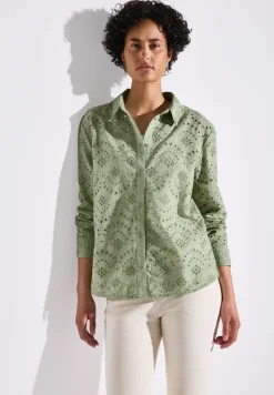 Chemisier avec broderie ajourée