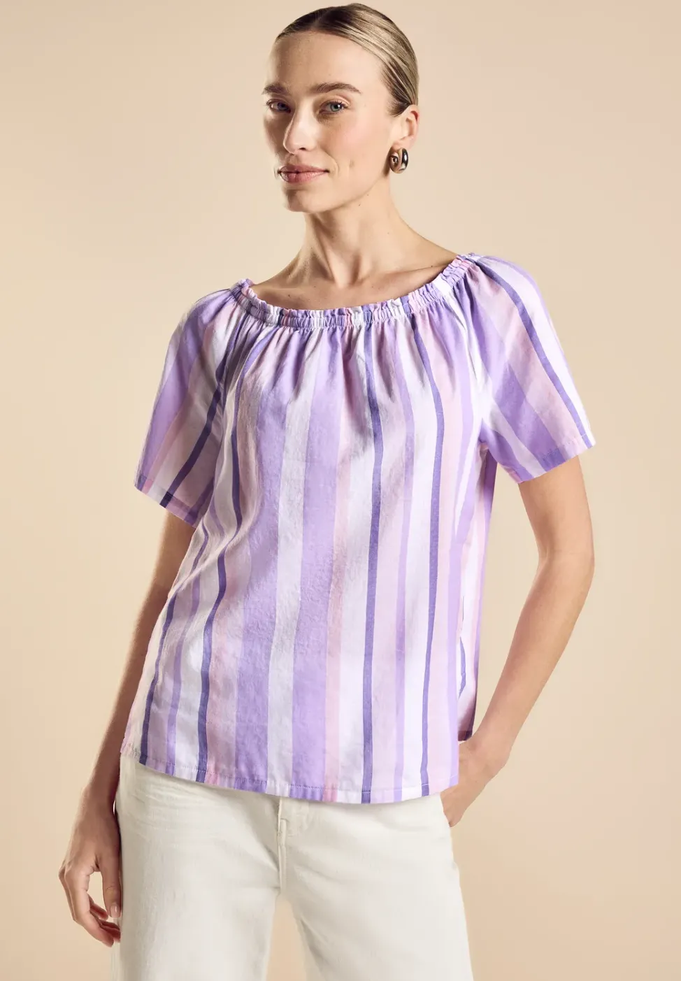 Chemisier chambray à rayures