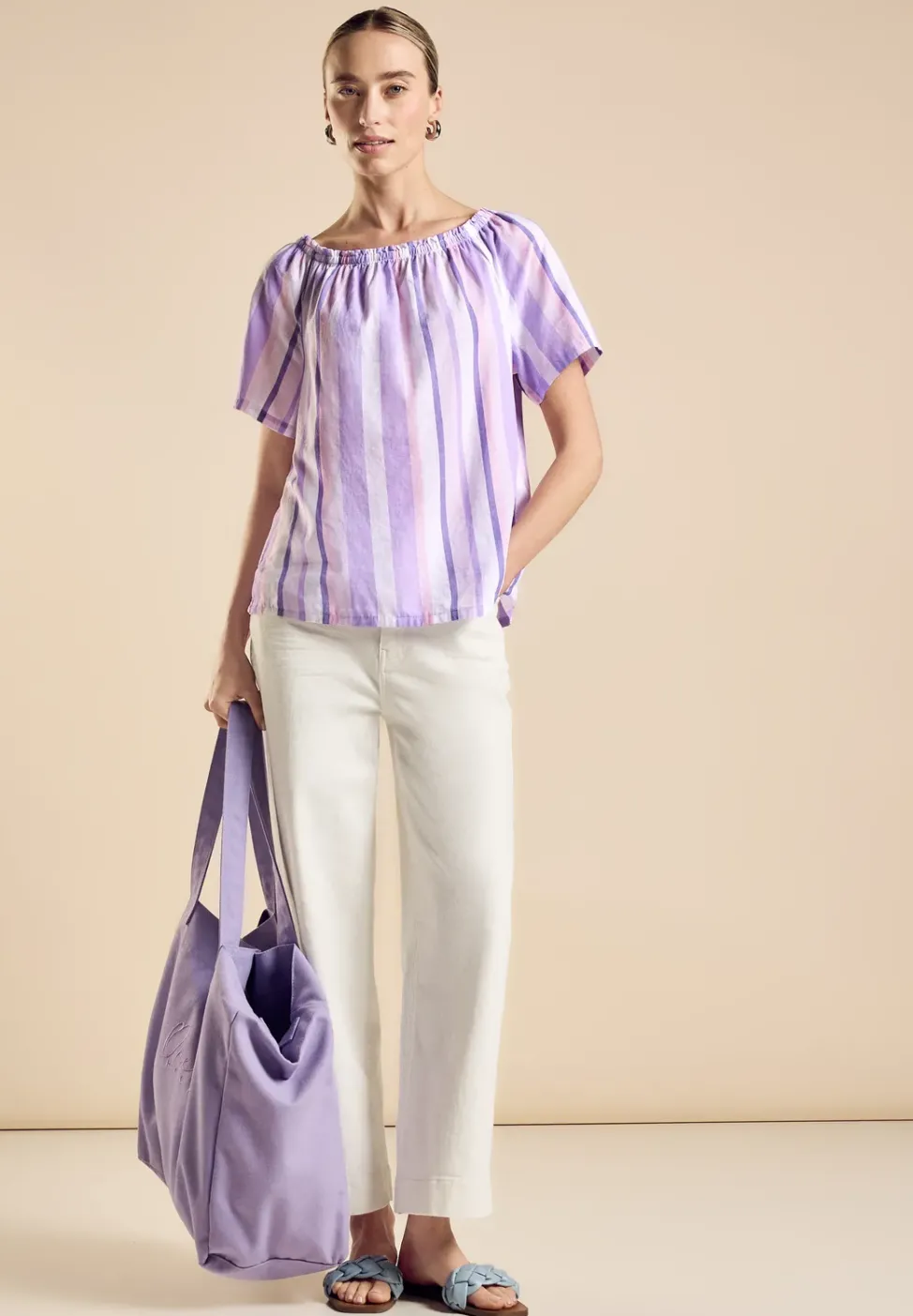 Chemisier chambray à rayures