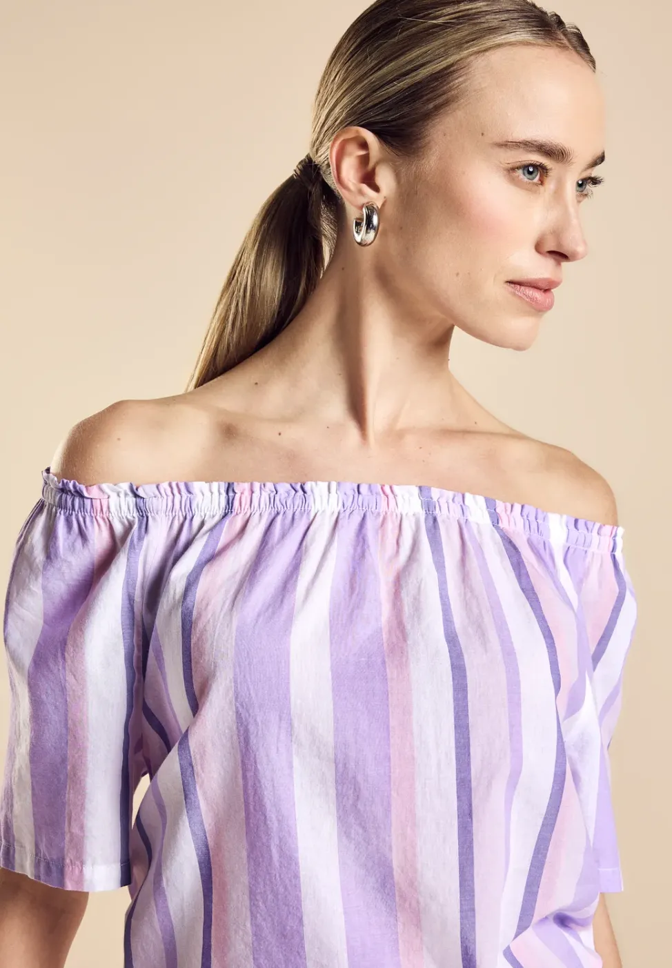 Chemisier chambray à rayures